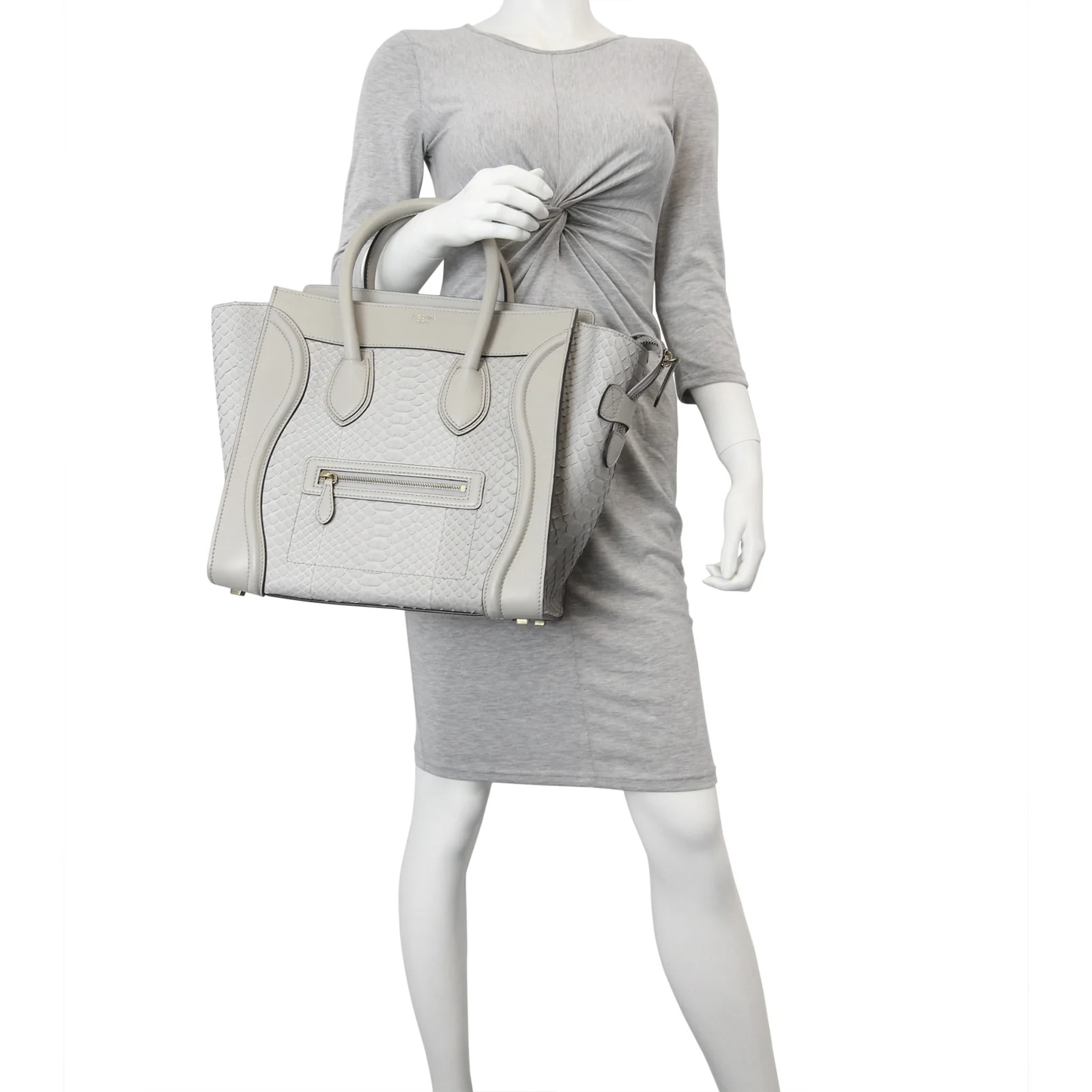 Celine Mini Luggage Tote Python - Image 11