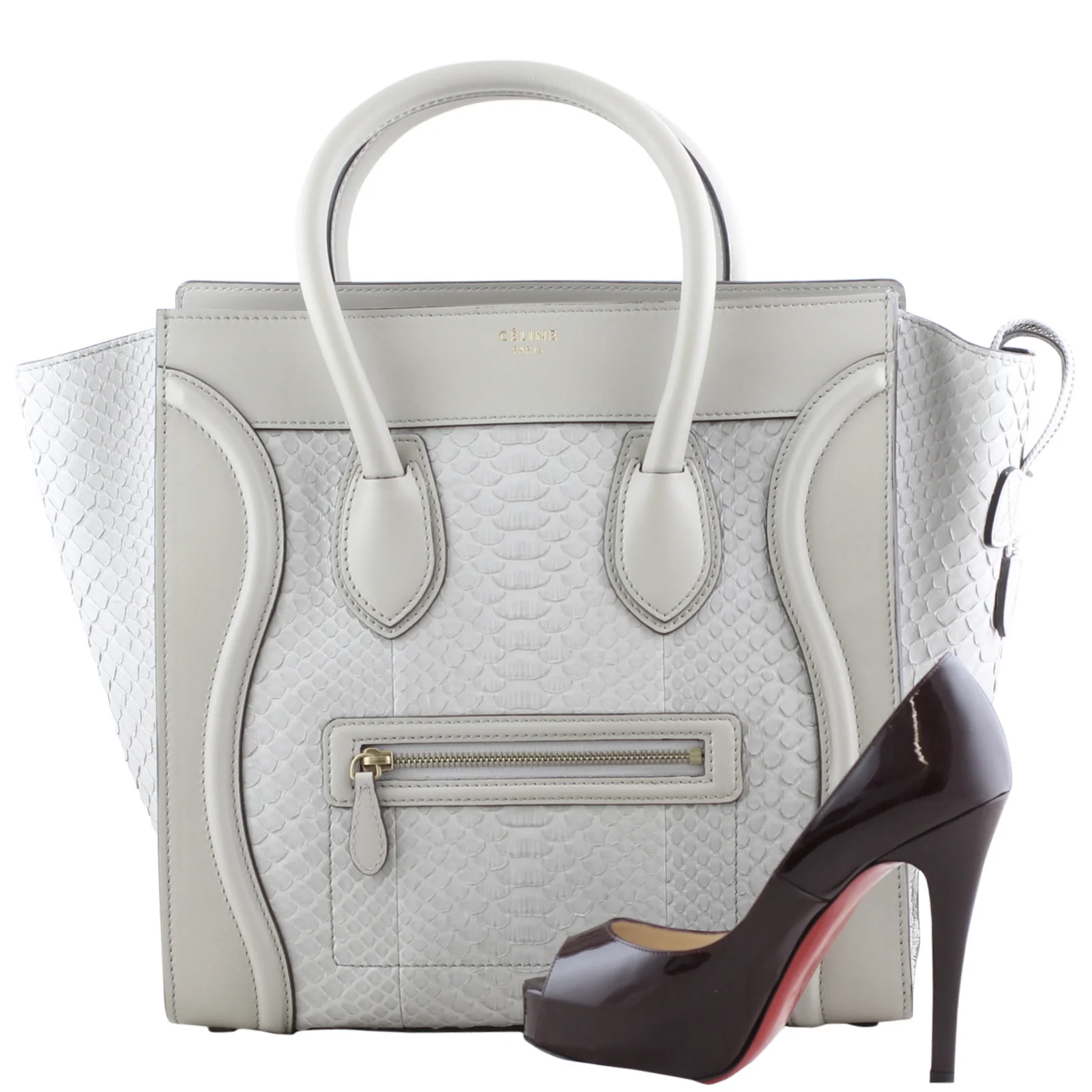 Celine Mini Luggage Tote Python - Image 12