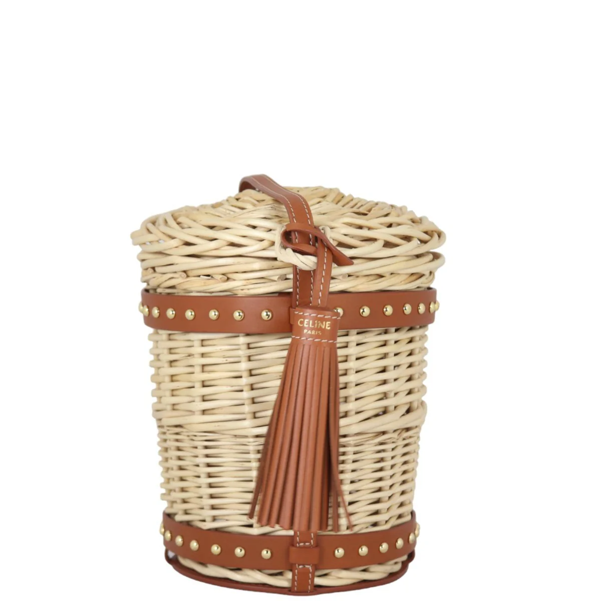 Celine Panier Wicker Bucket Bag - Image 4