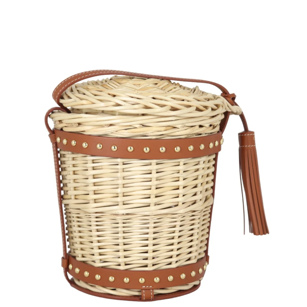 Celine Panier Wicker Bucket Bag - Image 5