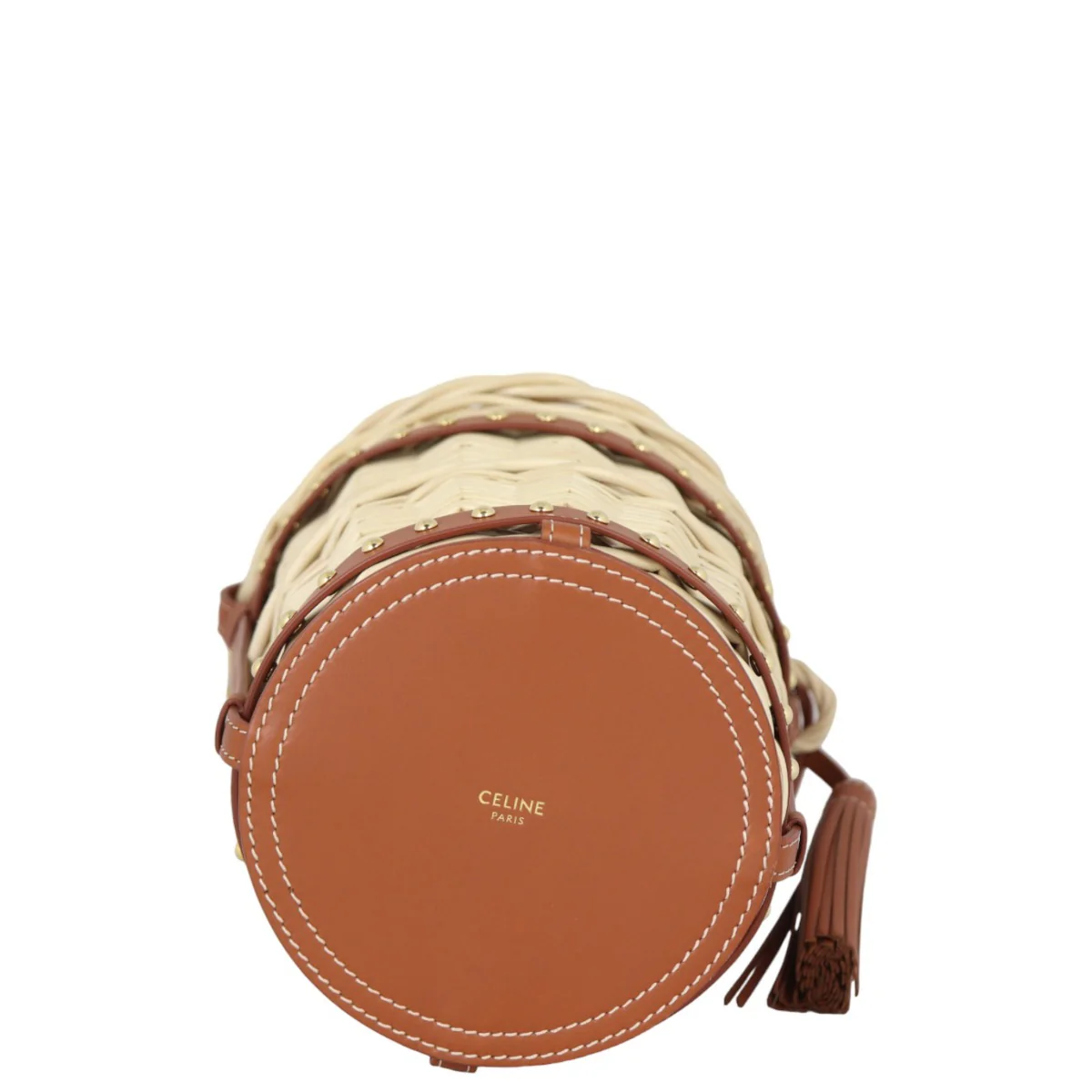 Celine Panier Wicker Bucket Bag - Image 6