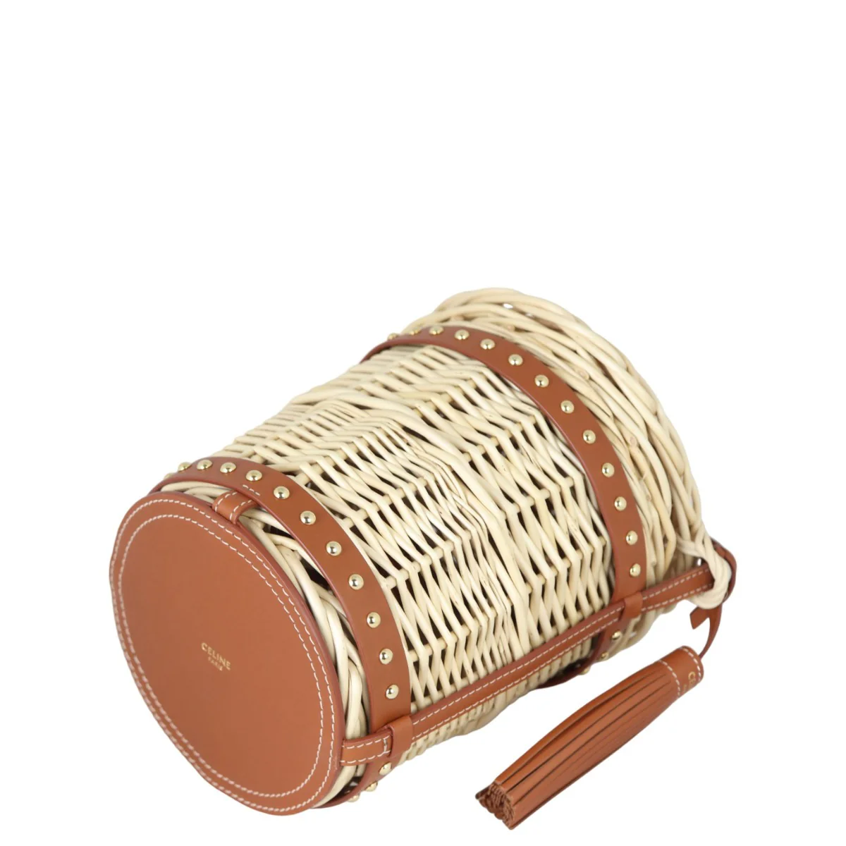 Celine Panier Wicker Bucket Bag - Image 7