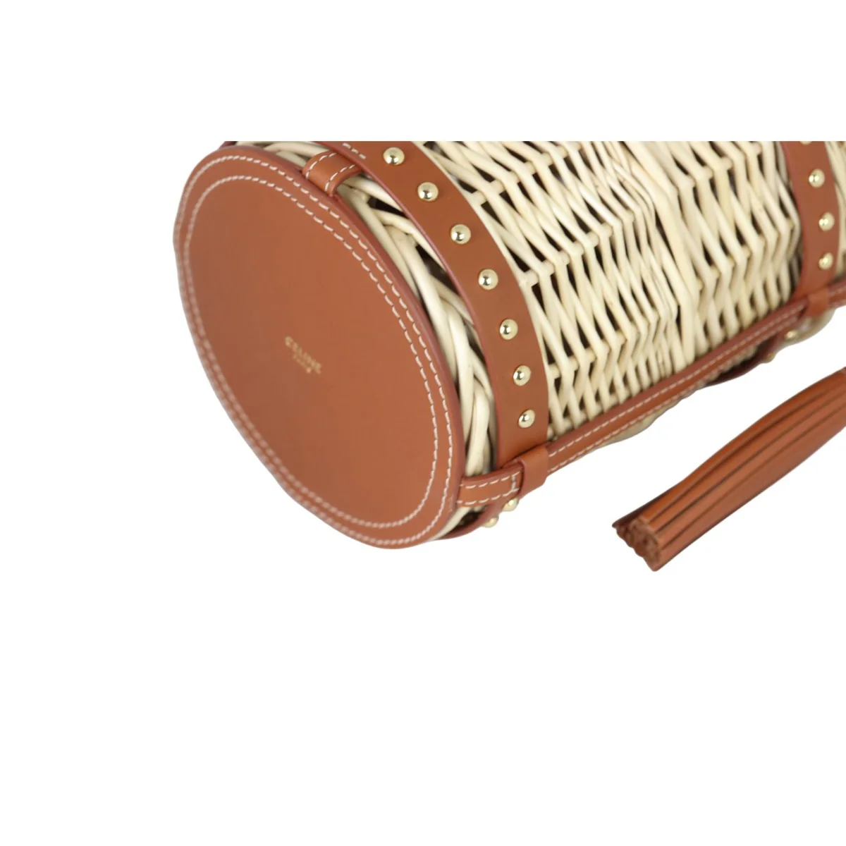 Celine Panier Wicker Bucket Bag - Image 8