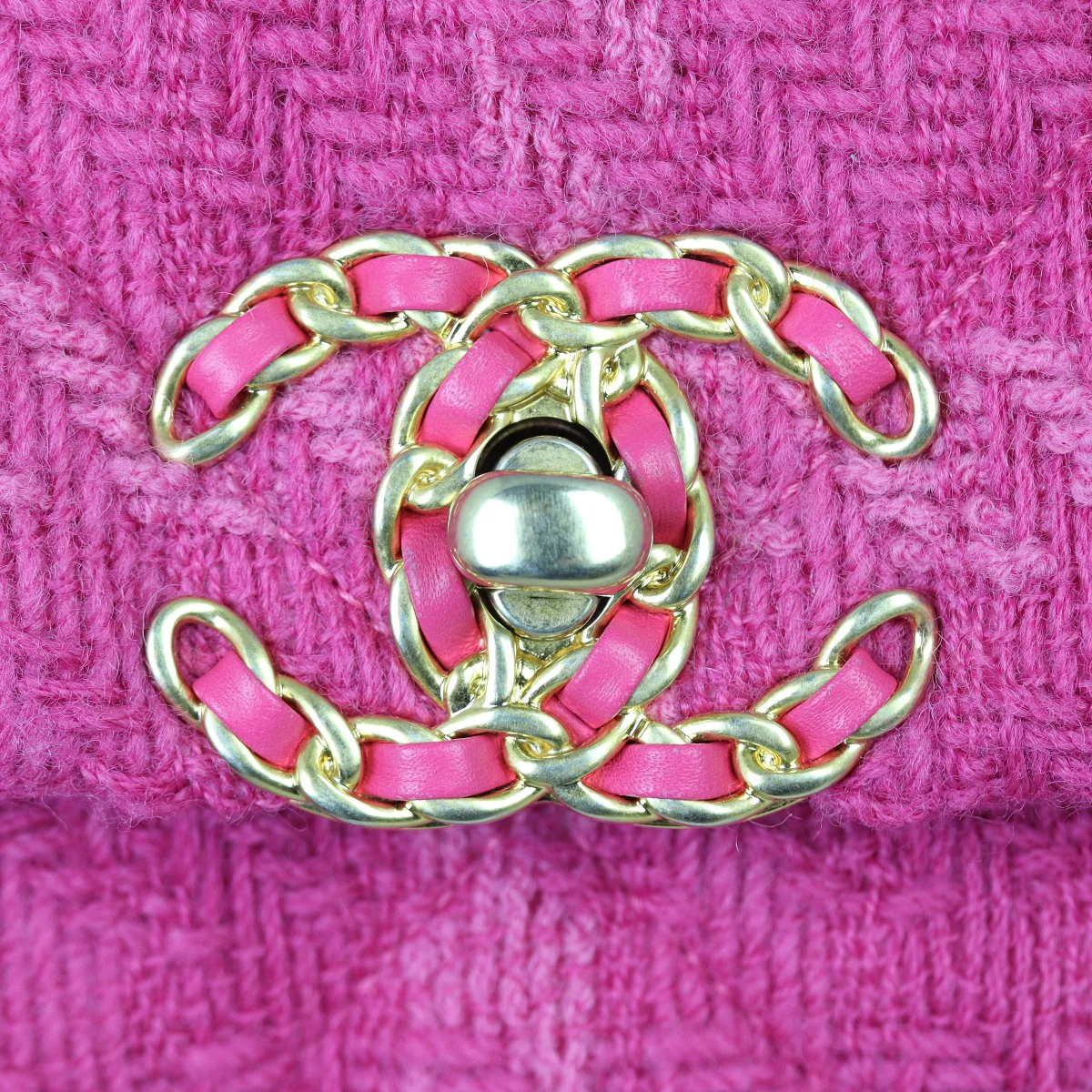 Chanel 19 Tweed Flap Bag Large | Pink - Image 10