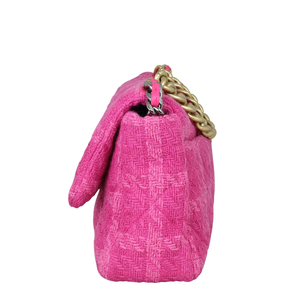 Chanel 19 Tweed Flap Bag Large | Pink - Image 3