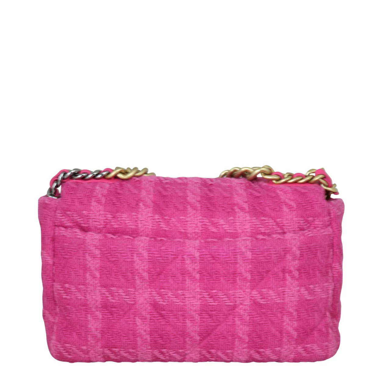 Chanel 19 Tweed Flap Bag Large | Pink - Image 4