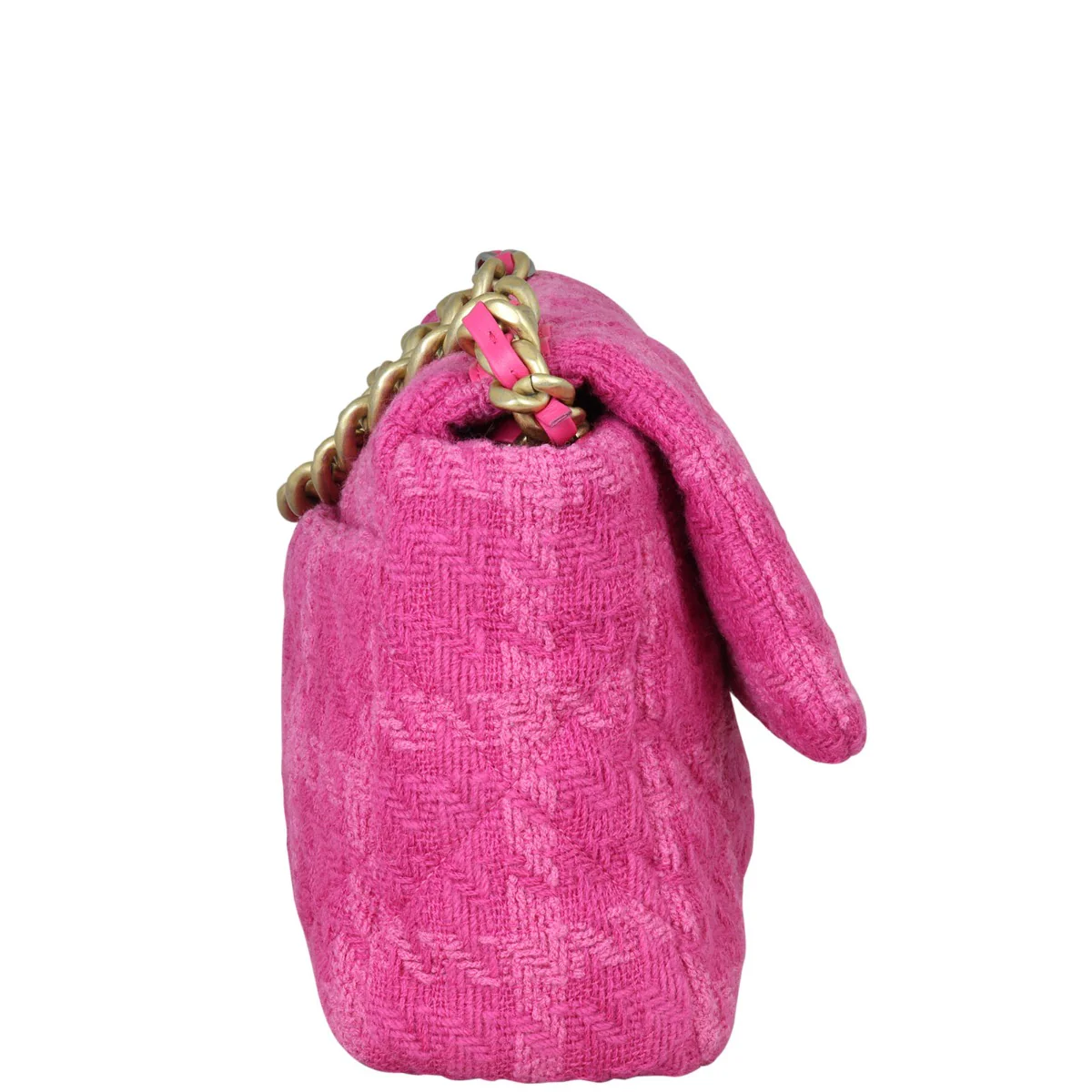 Chanel 19 Tweed Flap Bag Large | Pink - Image 5