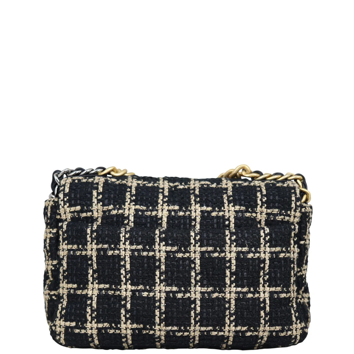 Chanel 19 Tweed Flap Bag Medium | Black - Image 3
