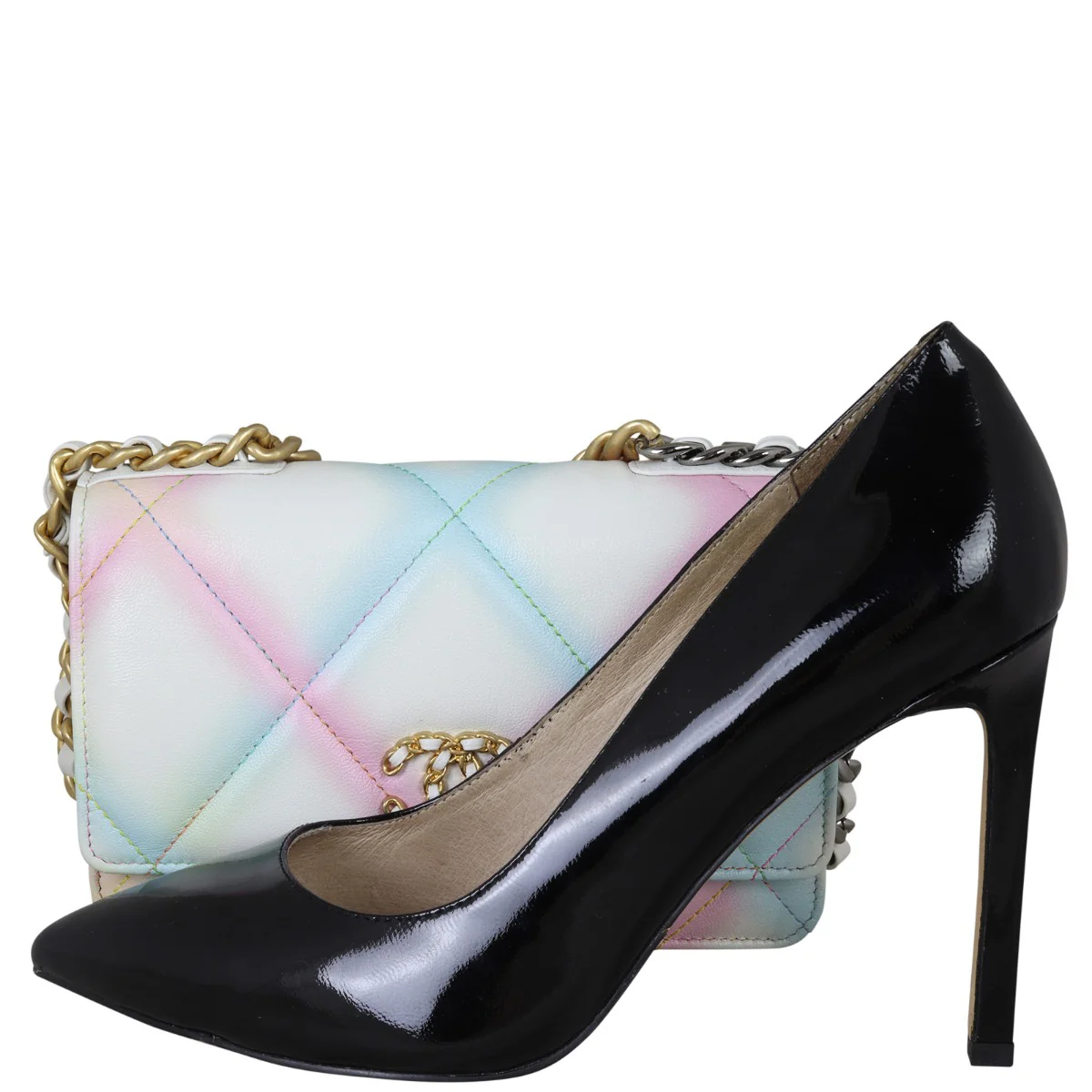 Chanel 19 Wallet on Chain | White - Image 13