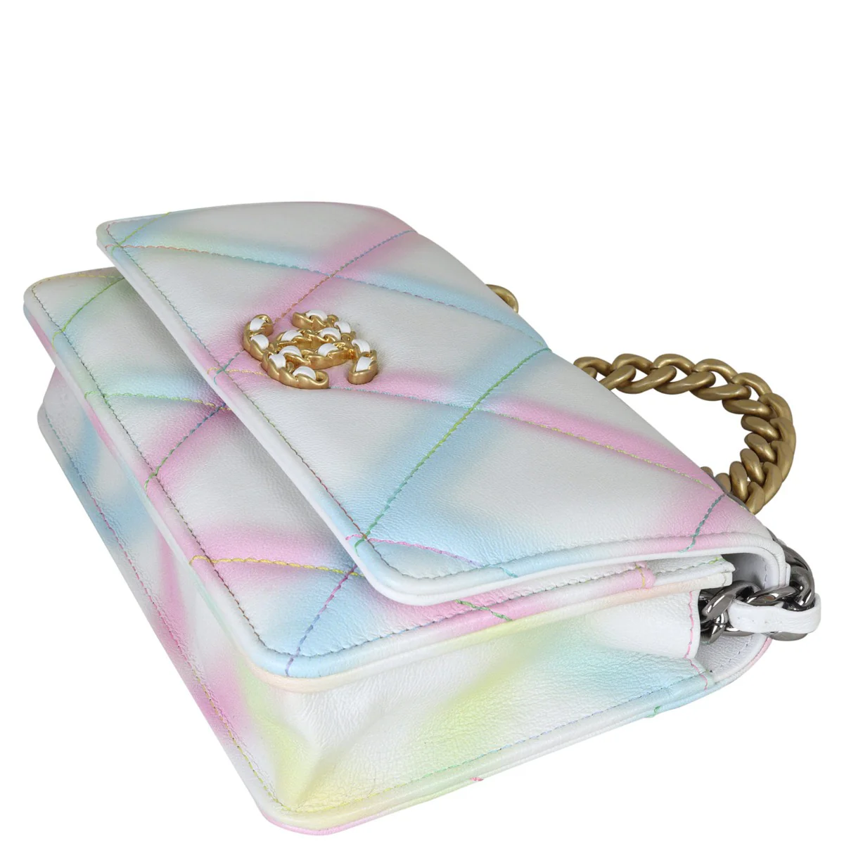 Chanel 19 Wallet on Chain | White - Image 7