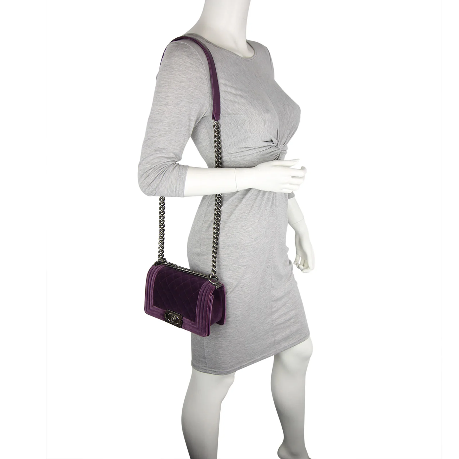 Chanel Boy Small Velvet - Image 12