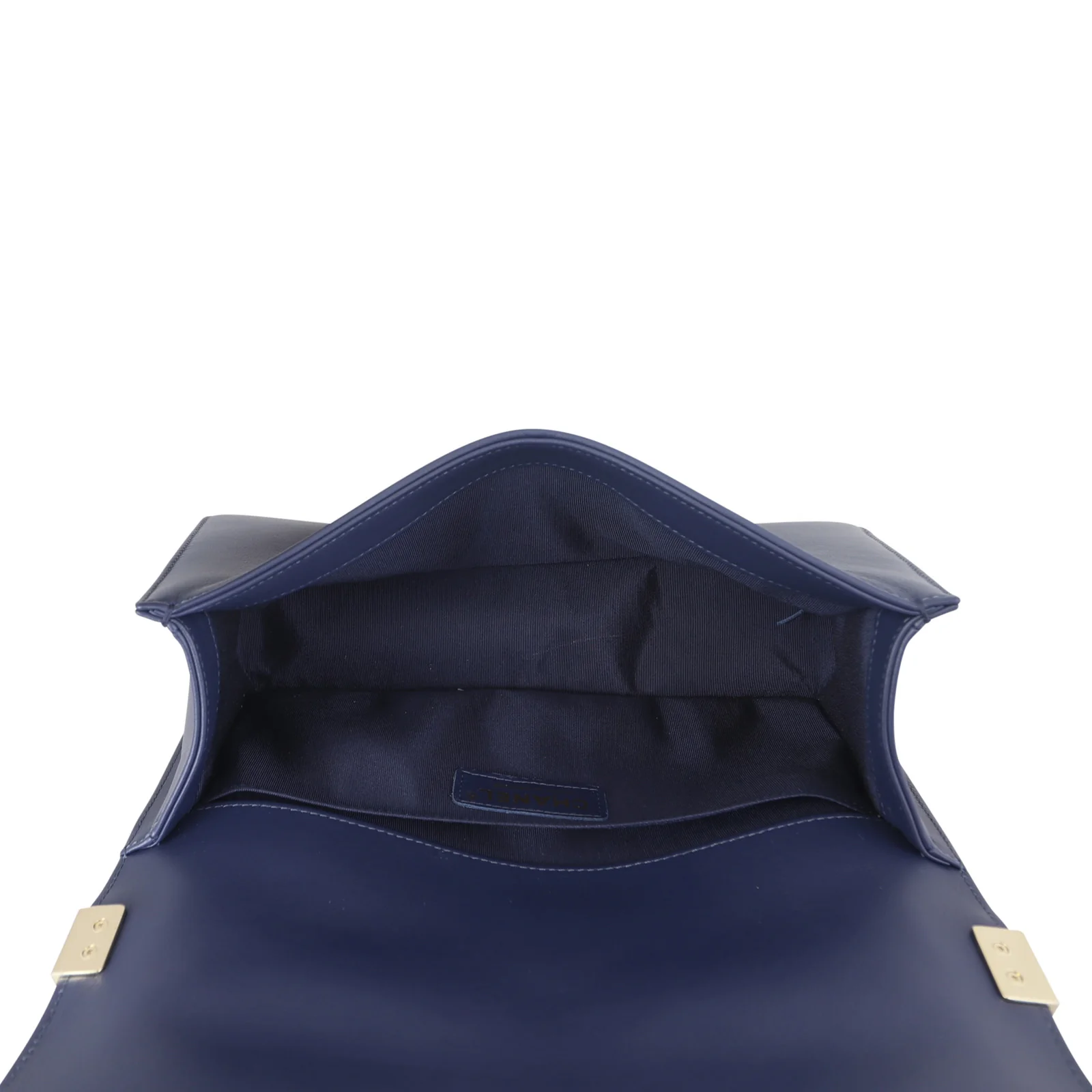 Chanel Boy Chevron Old Medium |  Navy Blue - Image 9
