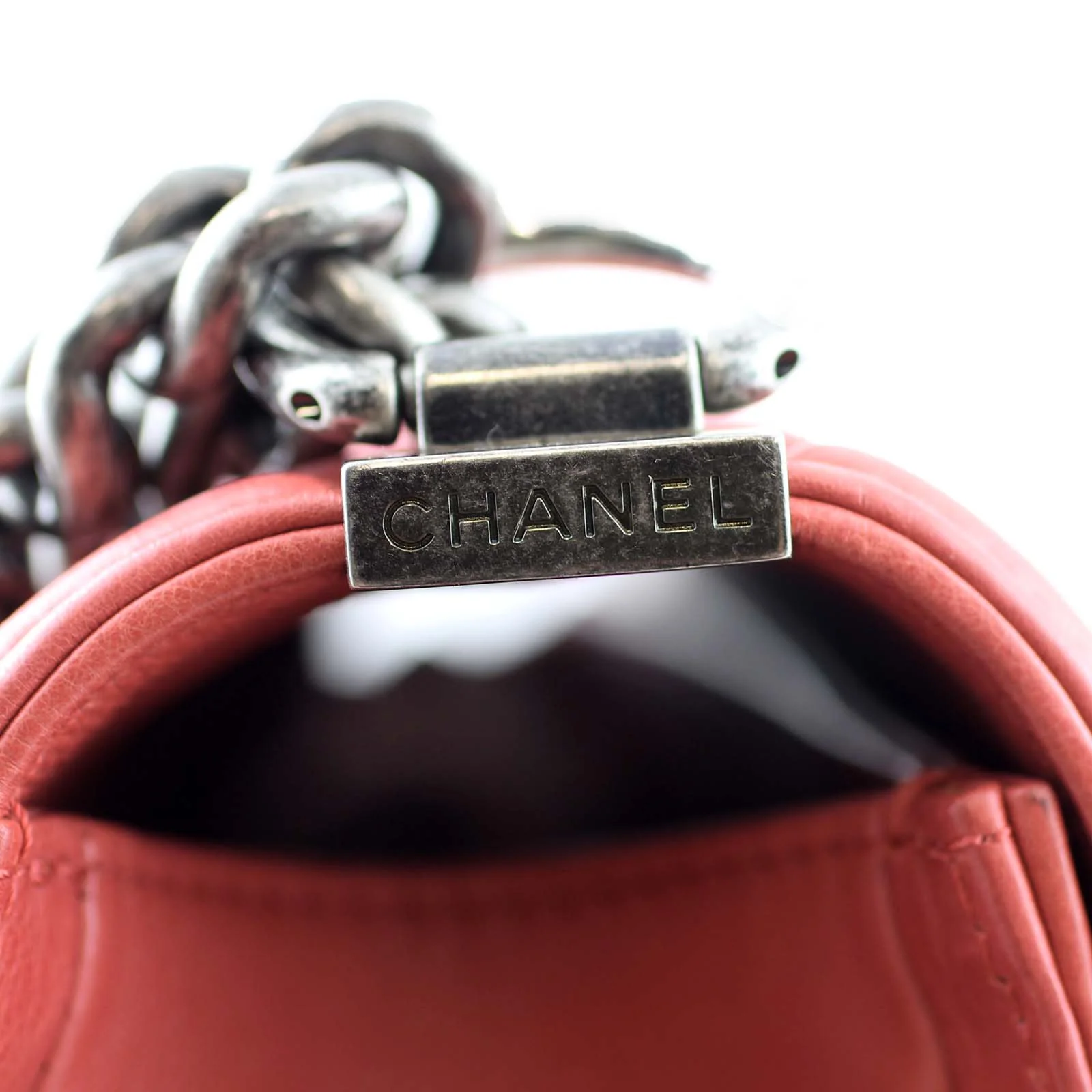 Chanel Boy Large | Red - Image 9