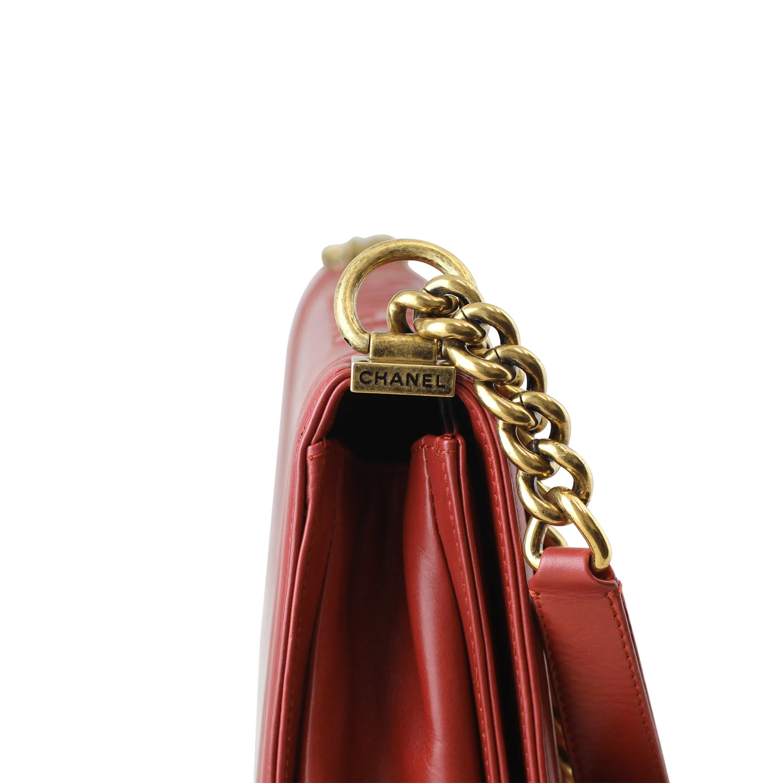 Chanel Boy Large | Red 15 Series - Image 10