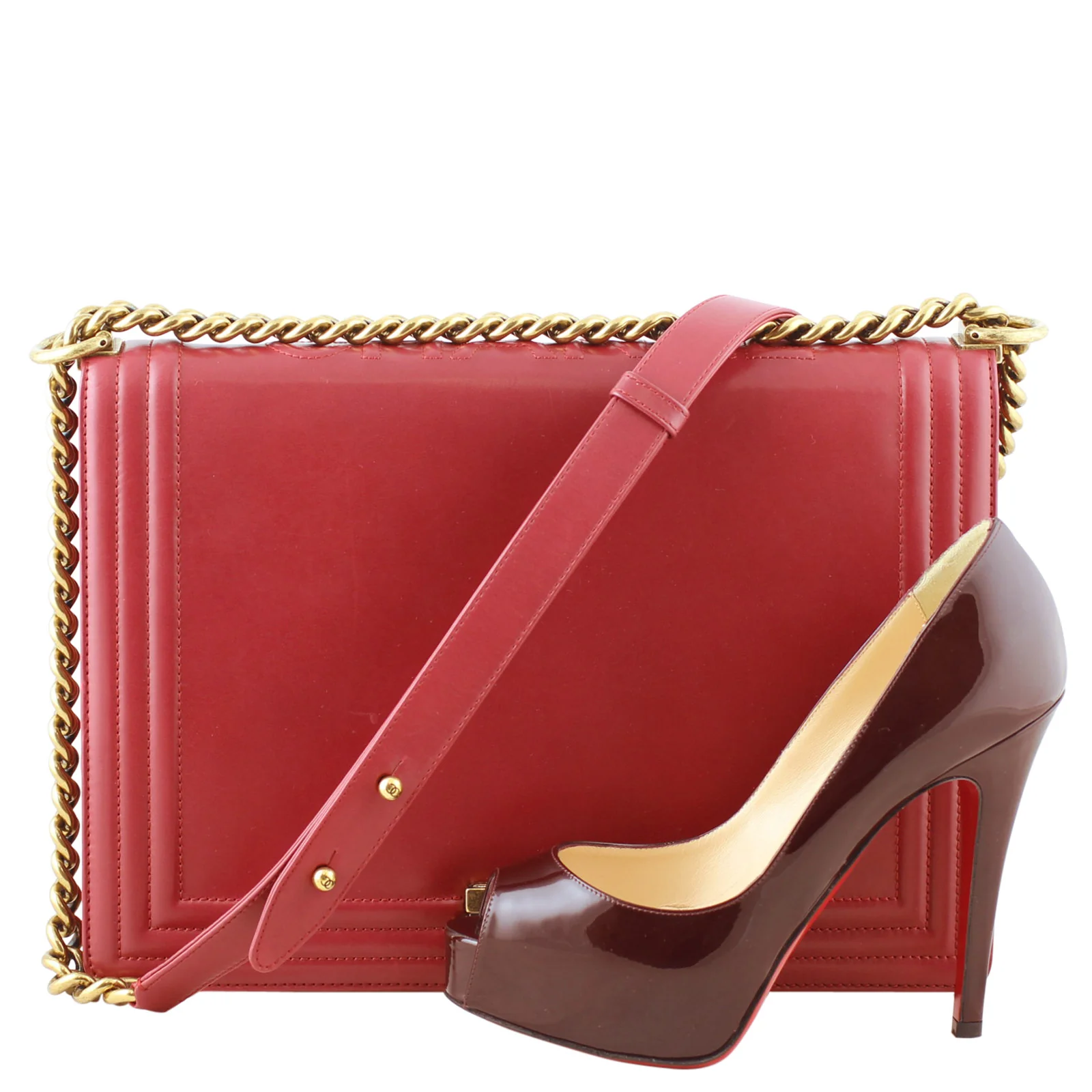 Chanel Boy Large | Red 15 Series - Image 18