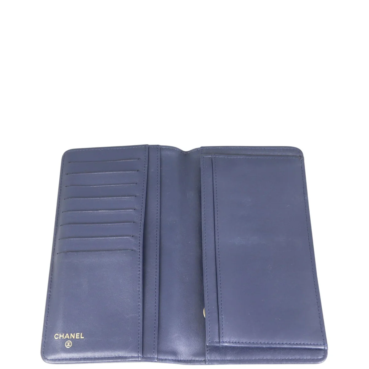 Chanel Boy Long Flap Wallet | Navy - Image 10