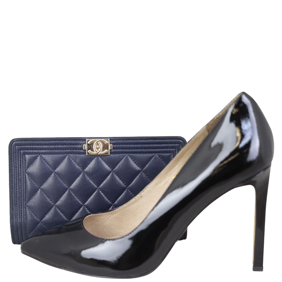 Chanel Boy Long Flap Wallet | Navy - Image 11