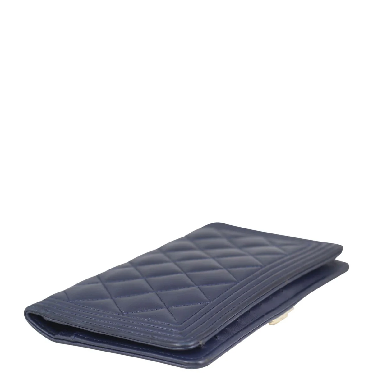 Chanel Boy Long Flap Wallet | Navy - Image 6