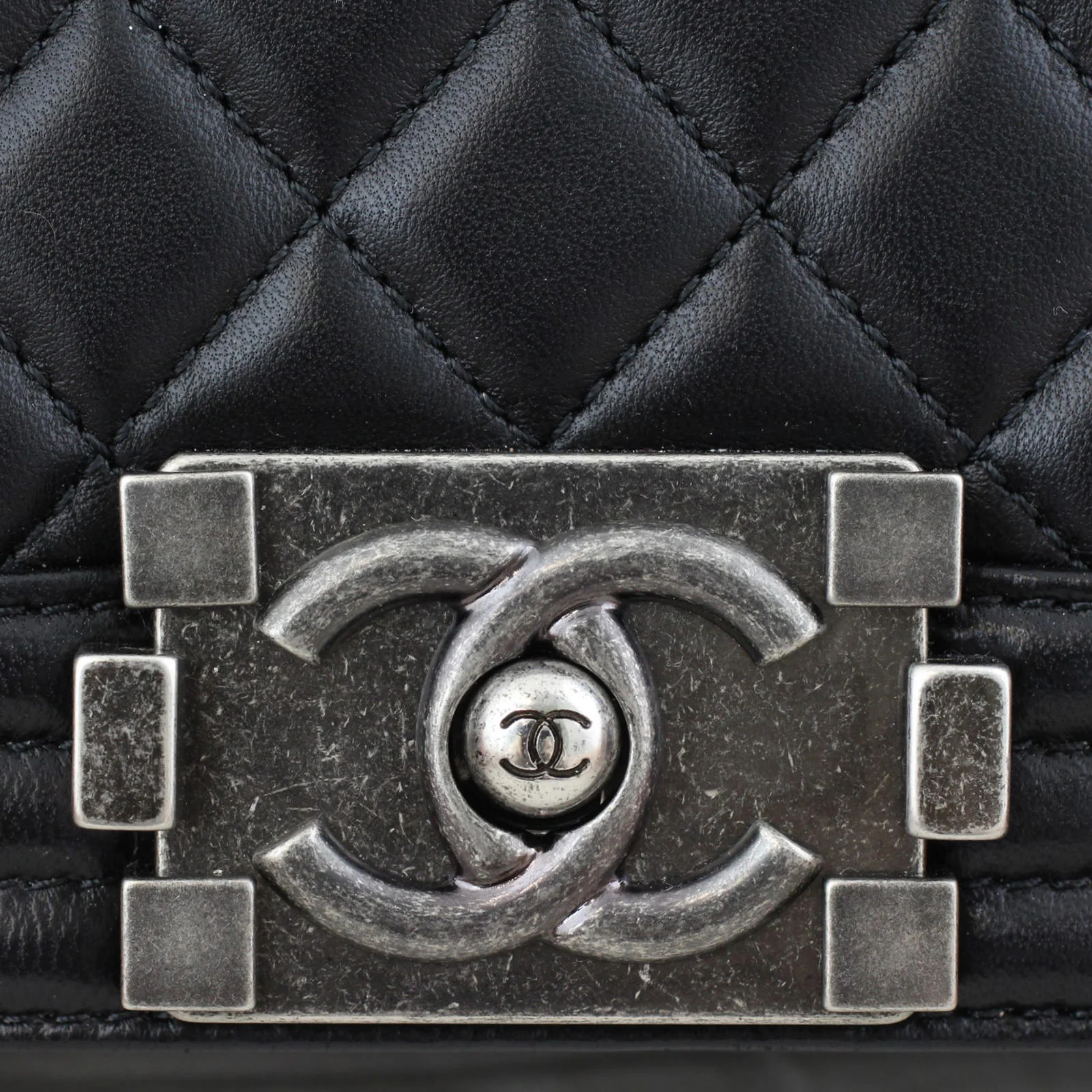 Chanel Boy New Medium | Black Lambskin - Image 8