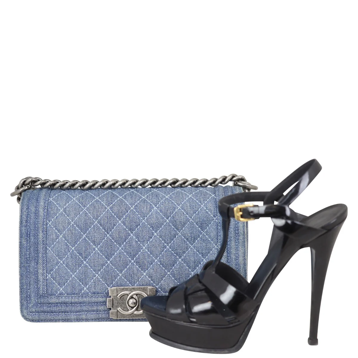 Chanel Boy Old Medium Denim | Blue - Image 13