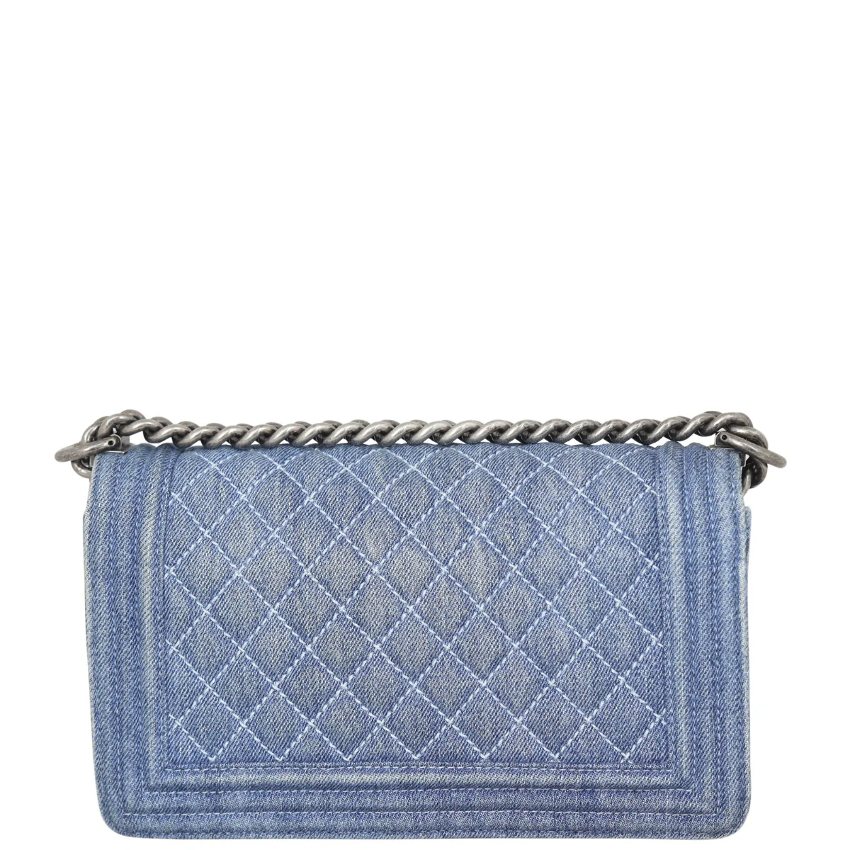 Chanel Boy Old Medium Denim | Blue - Image 3