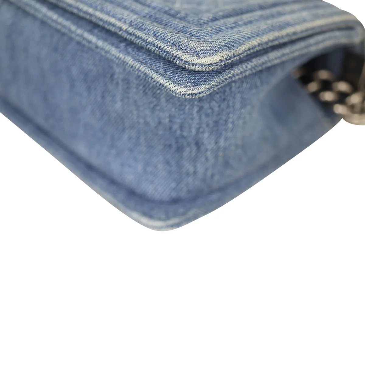 Chanel Boy Old Medium Denim | Blue - Image 8