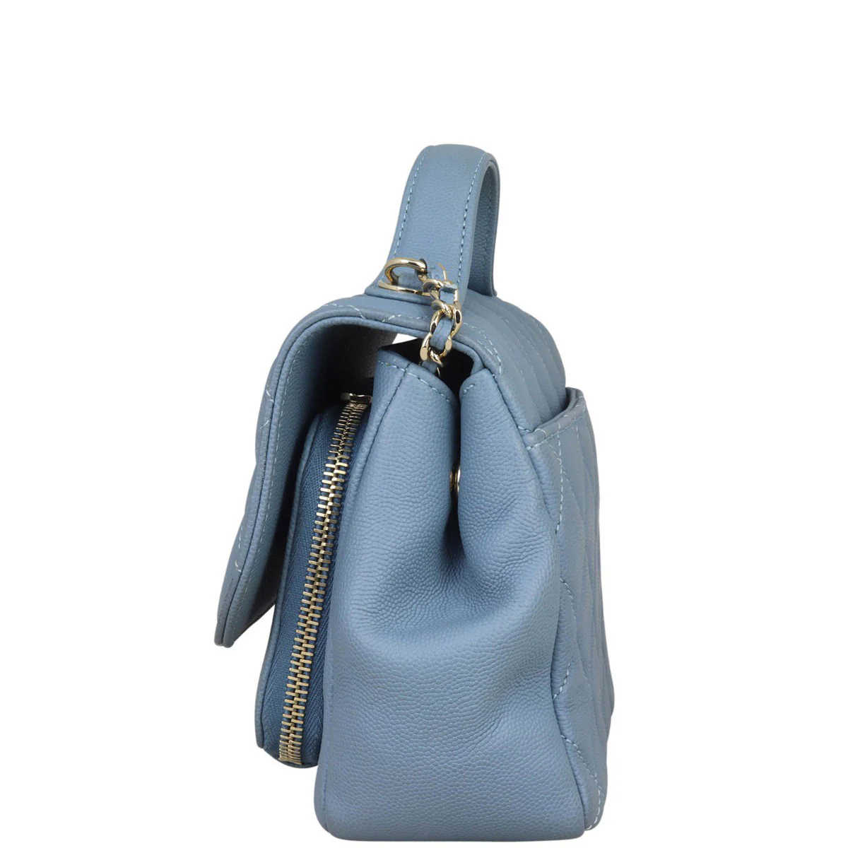 Chanel Business Affinity Small Flap Bag |  Muted Slate Blue - Image 5