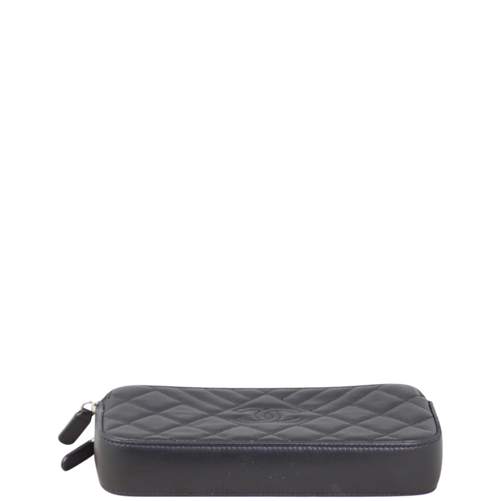 Chanel CC Double Zip Clutch with Chain | Black - Image 6