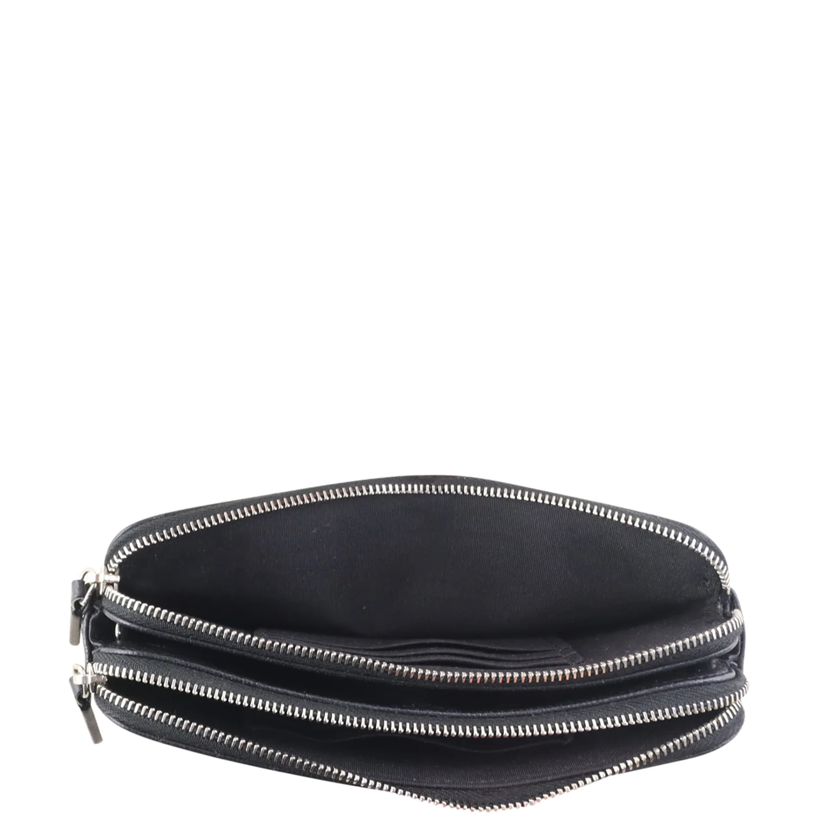 Chanel CC Double Zip Clutch with Chain | Black - Image 9