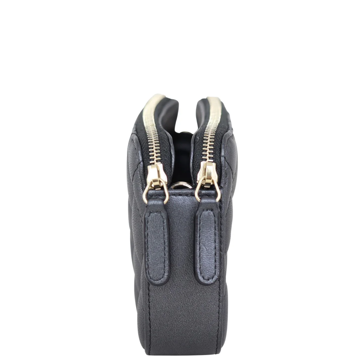 Chanel CC Double Zip Clutch with Pearl Chain - Image 4