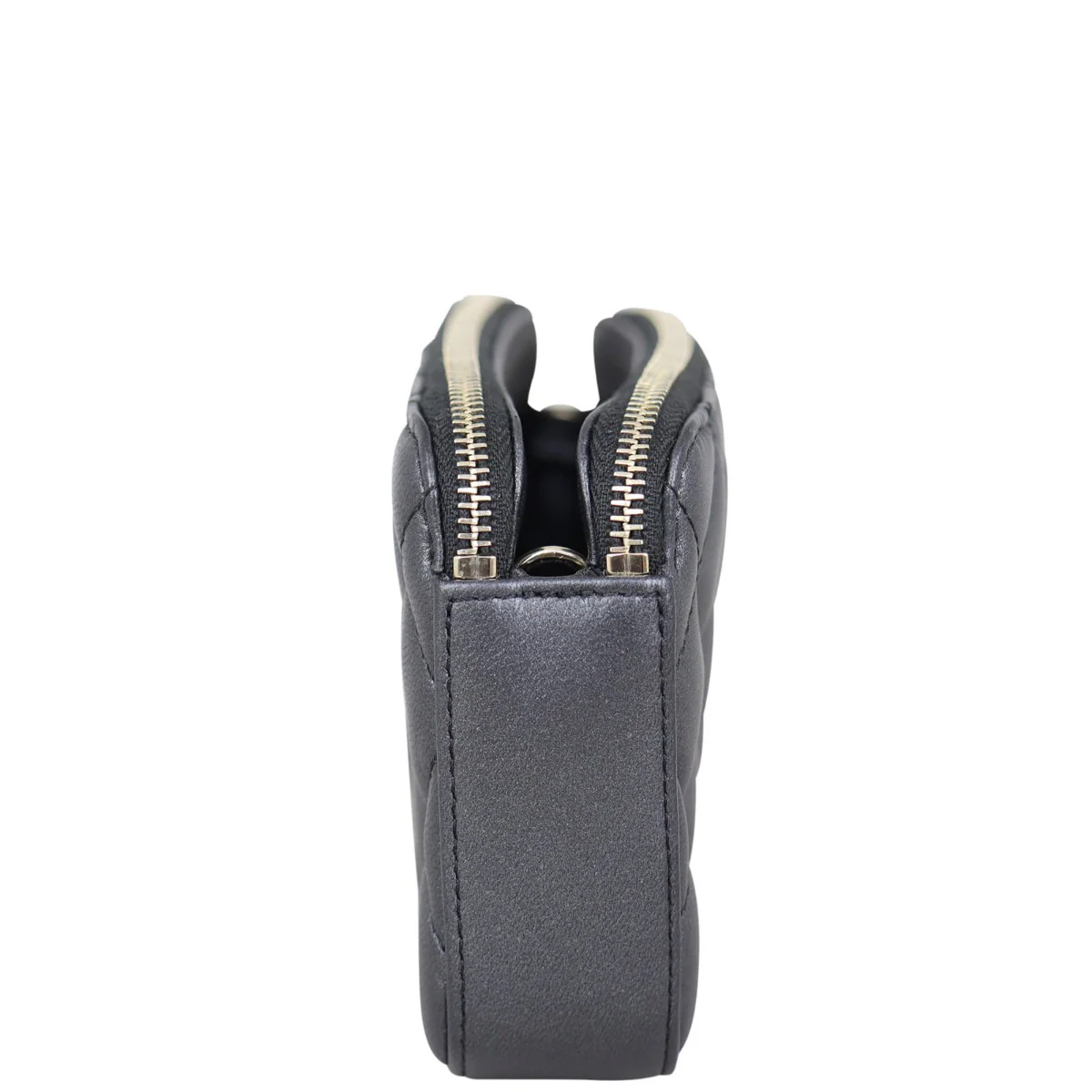 Chanel CC Double Zip Clutch with Pearl Chain - Image 5