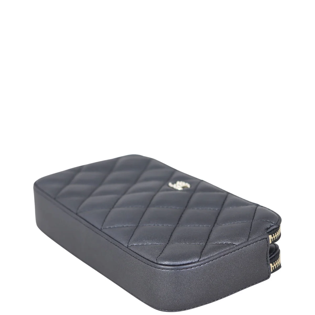 Chanel CC Double Zip Clutch with Pearl Chain - Image 7