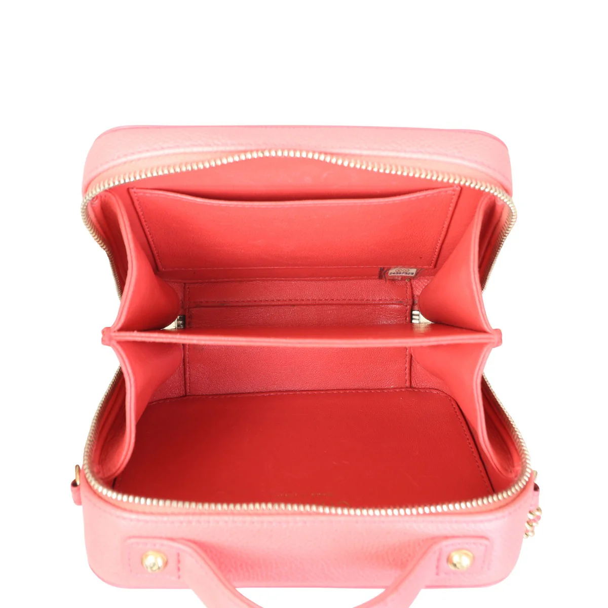 Chanel CC Filigree Vanity Case Small |  Bright Coral - Image 10