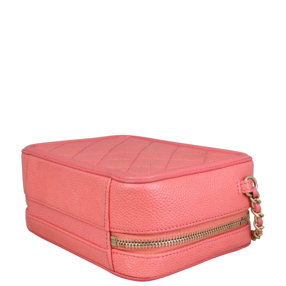 Chanel CC Filigree Vanity Case Small |  Bright Coral - Image 7