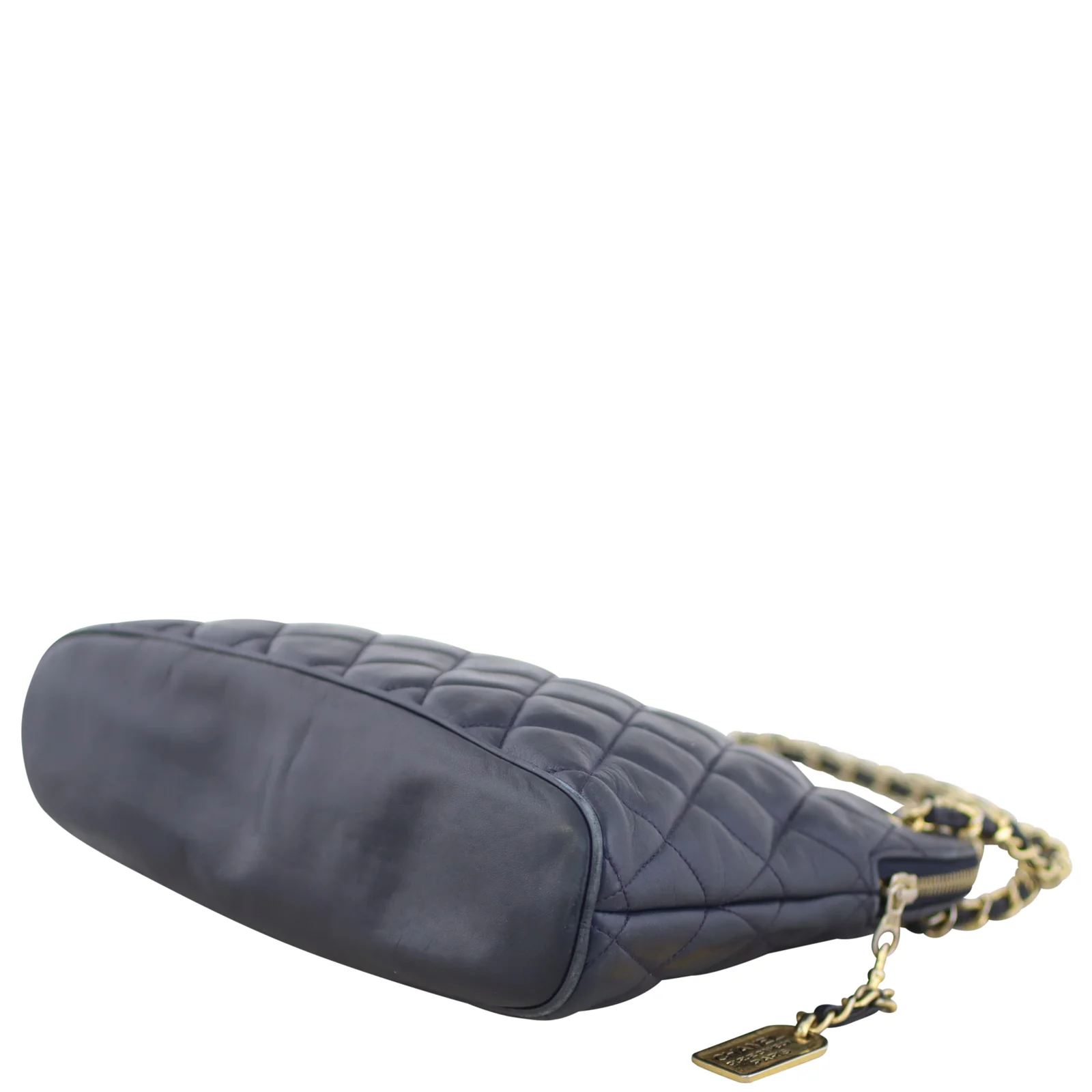 Chanel CC Quilted Tote Bag | Navy Blue - Image 6