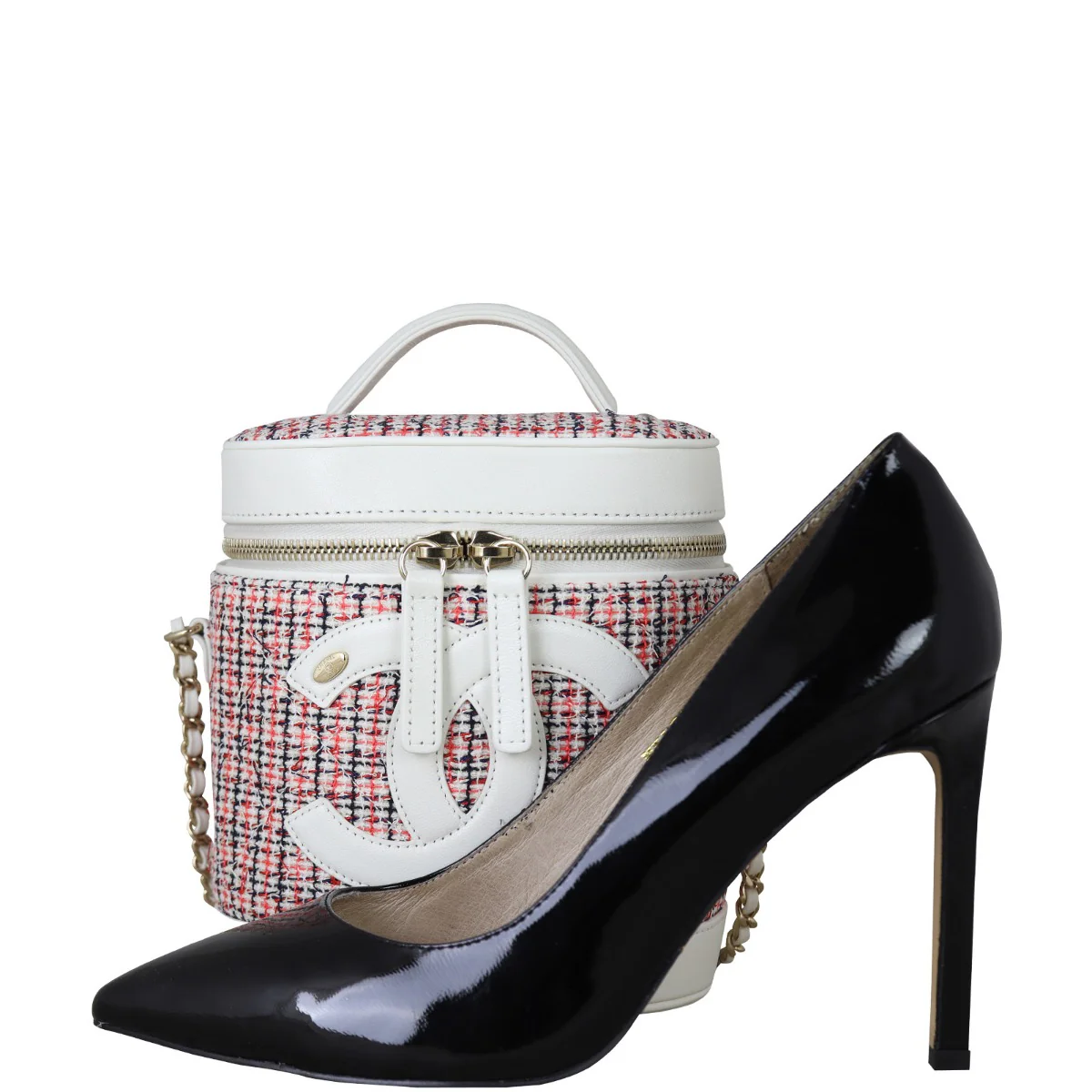 Chanel CC Tweed Vanity Case - Image 12