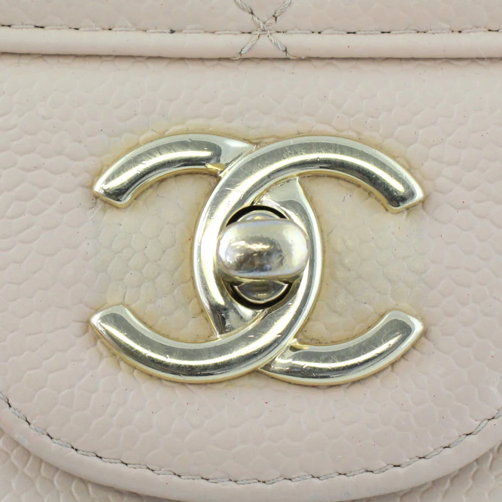 Chanel Classic Double Flap Jumbo |  Beige Gold Hardware - Image 7