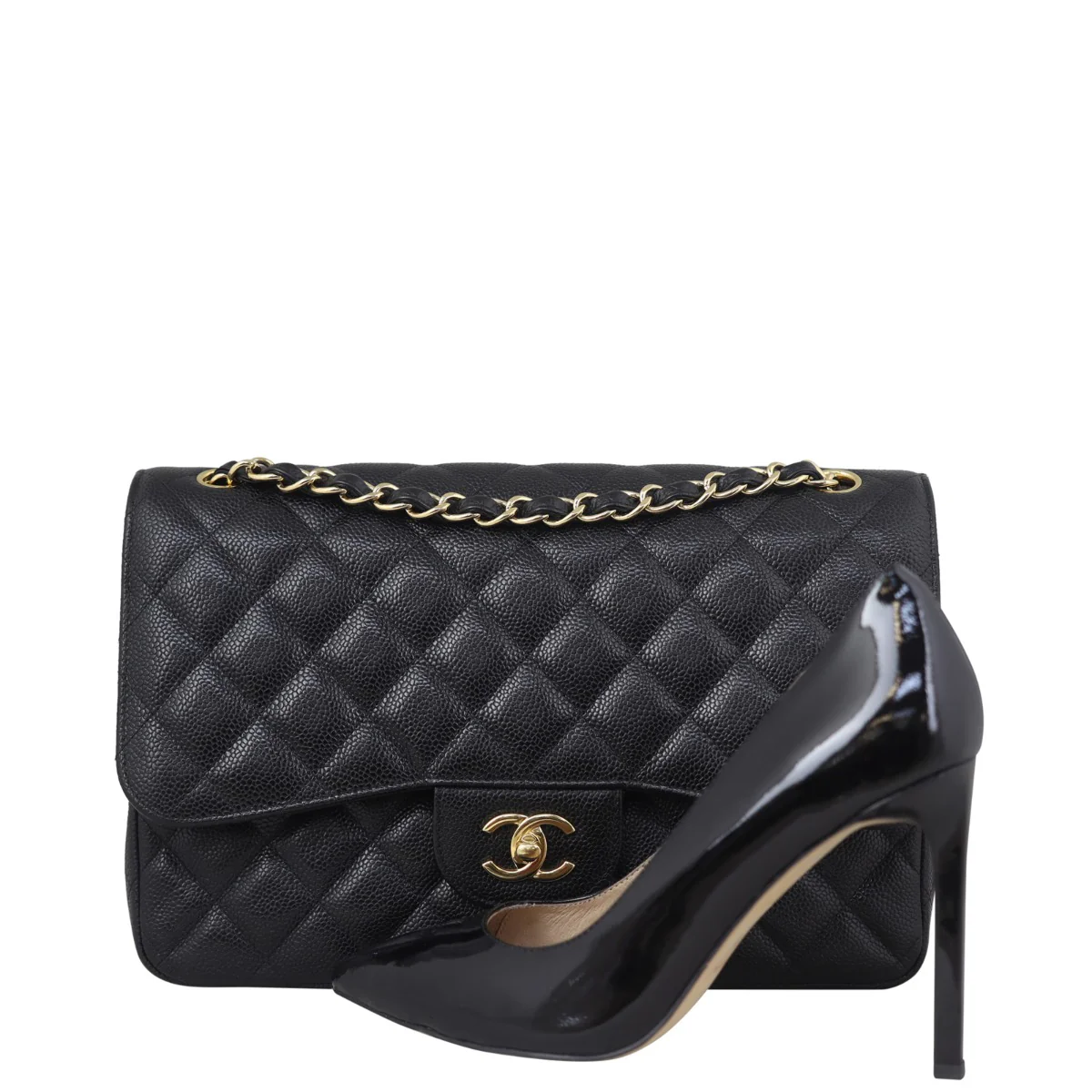 Chanel Classic Double Flap Jumbo | Black Caviar GHW - Image 13