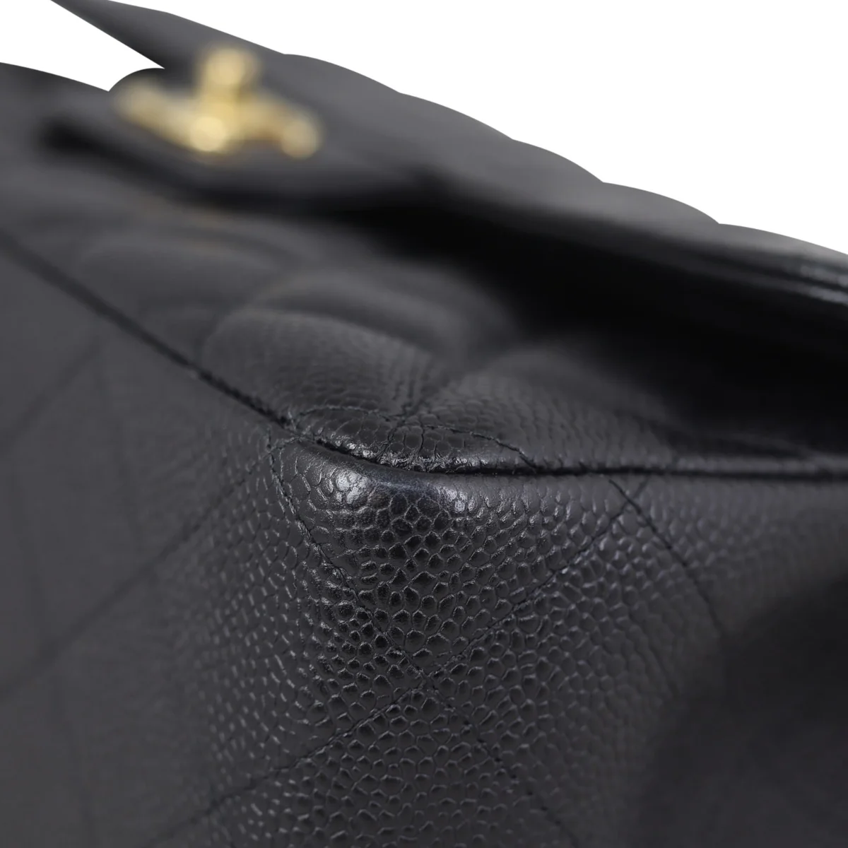 Chanel Classic Double Flap Jumbo | Black Caviar GHW - Image 8