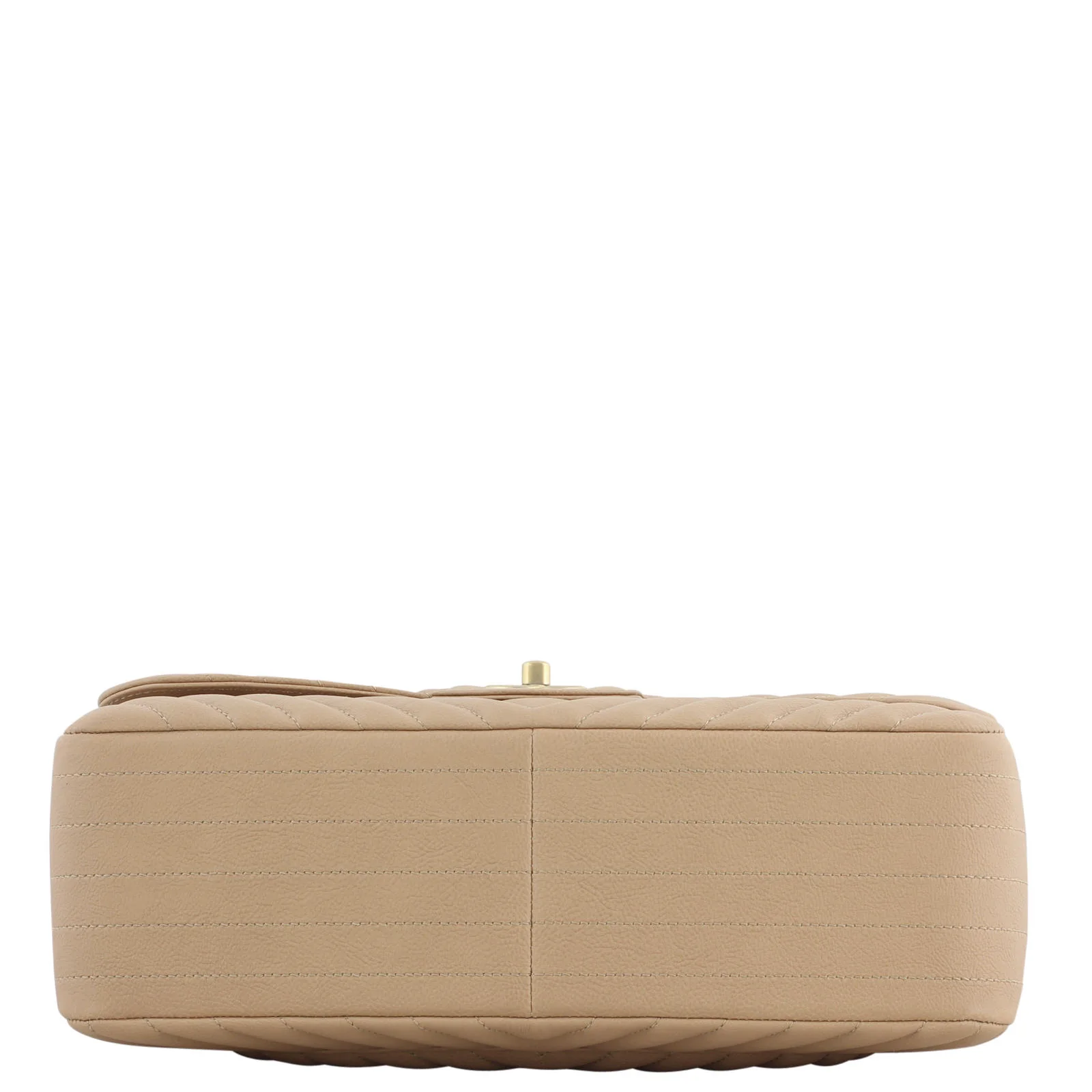 Chanel Classic Double Flap Jumbo Chevron | Beige Calfskin - Image 5