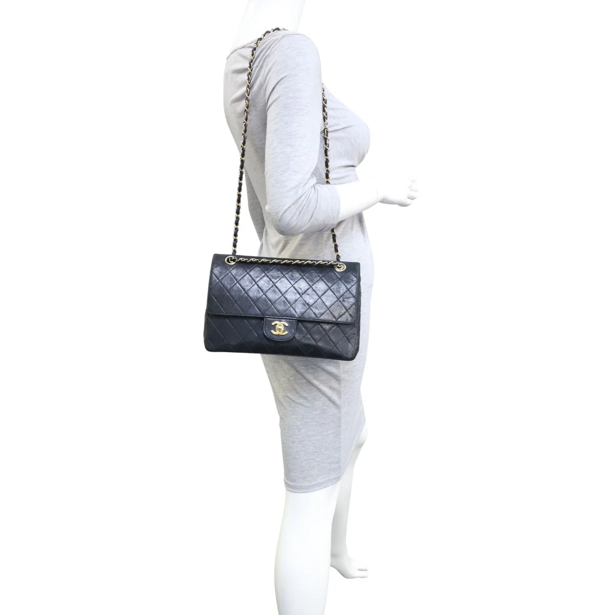 Chanel Classic Double Flap Medium | Black Lambskin 6 Series - Image 16