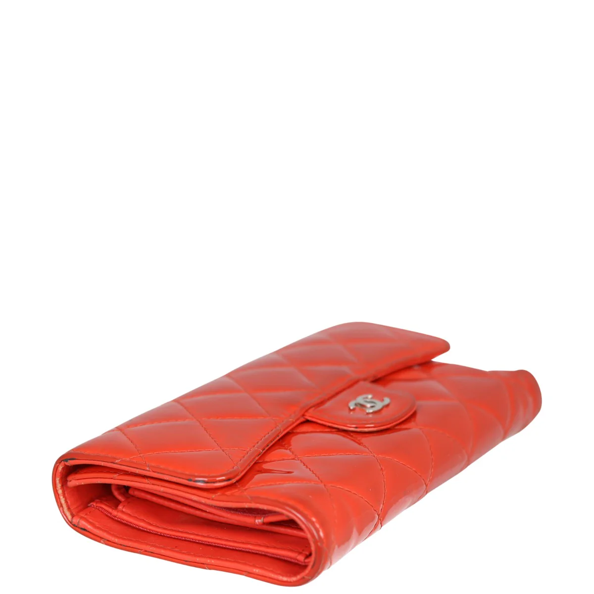 Chanel Classic Flap Long Wallet | Red Patent - Image 6