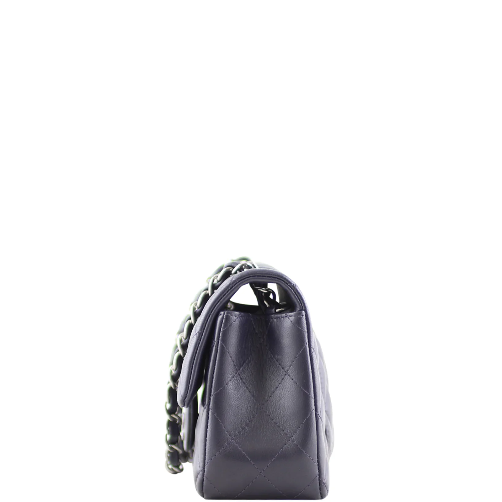 Chanel Classic Flap Mini Rectangular Bag | Deep Purple - Image 3