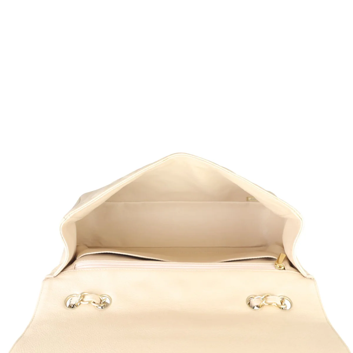 Chanel Classic Single Flap Jumbo | Beige Caviar - Image 11