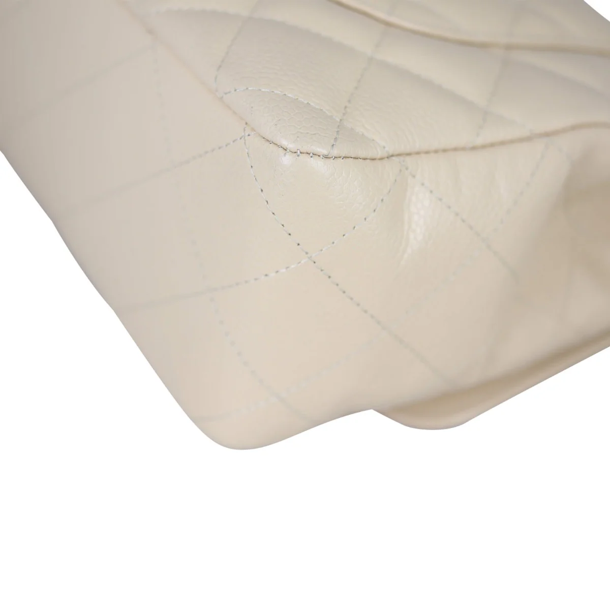 Chanel Classic Single Flap Jumbo | Beige Caviar - Image 8