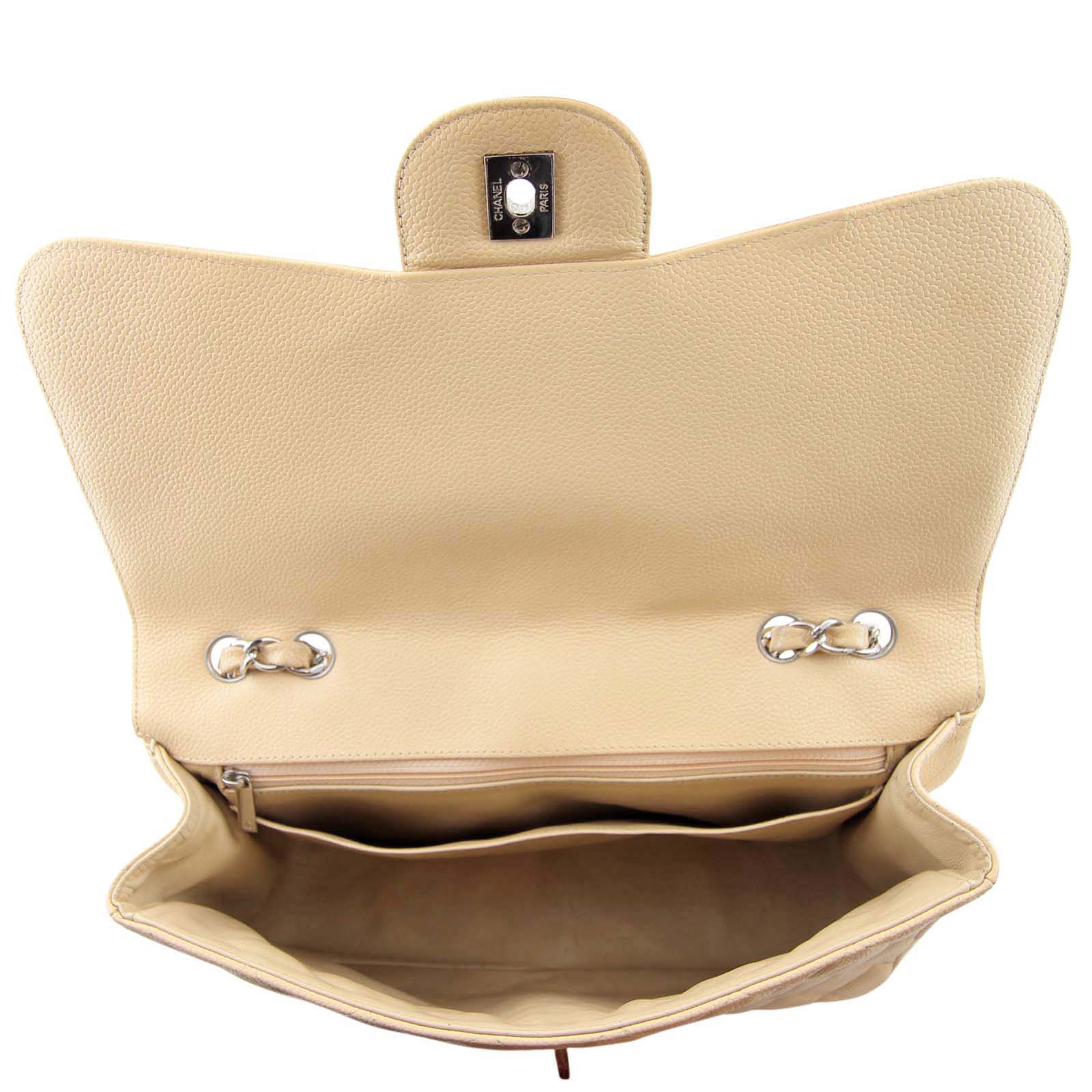 Chanel Classic Single Flap Jumbo | Beige 12 Series - Image 12