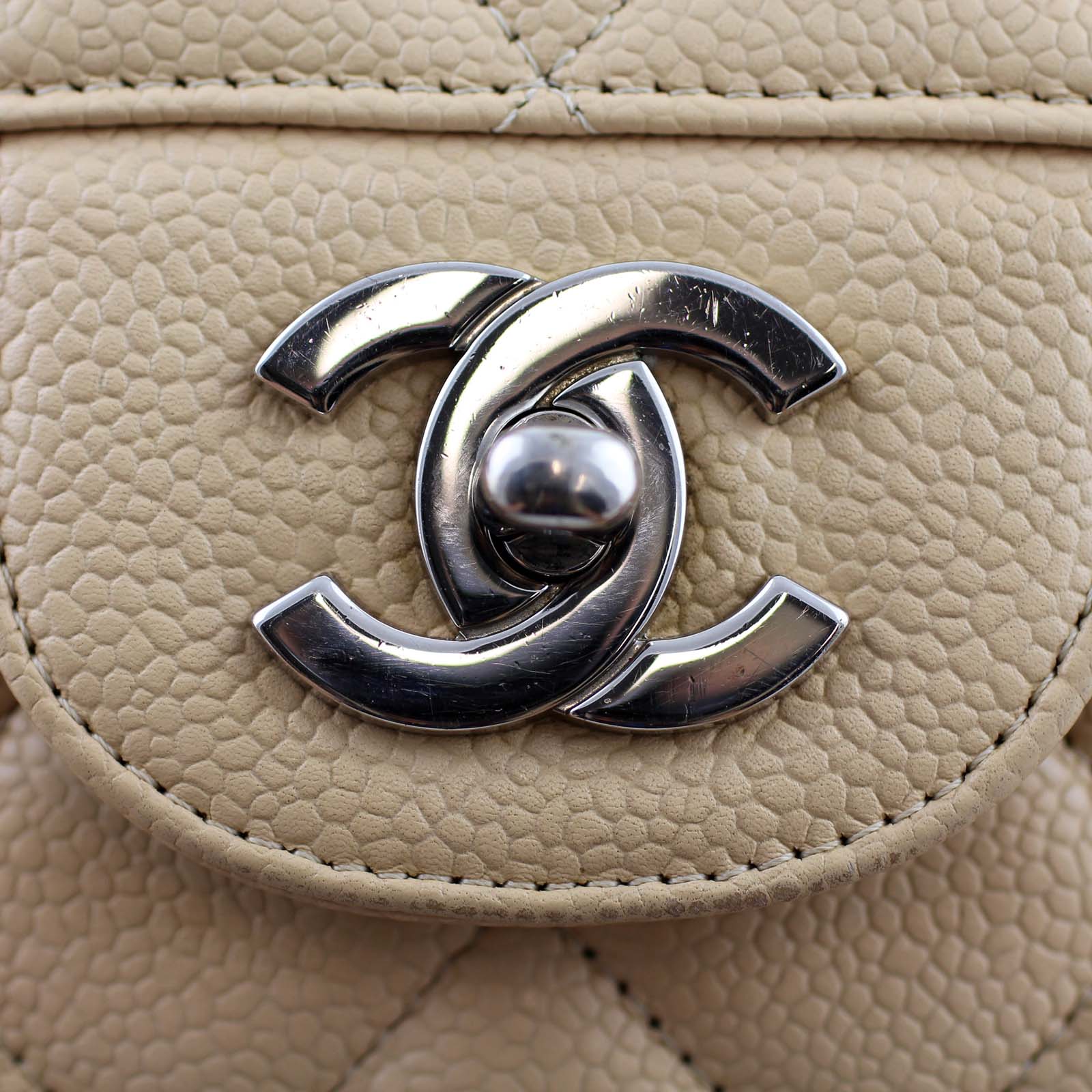 Chanel Classic Single Flap Jumbo | Beige 12 Series - Image 8