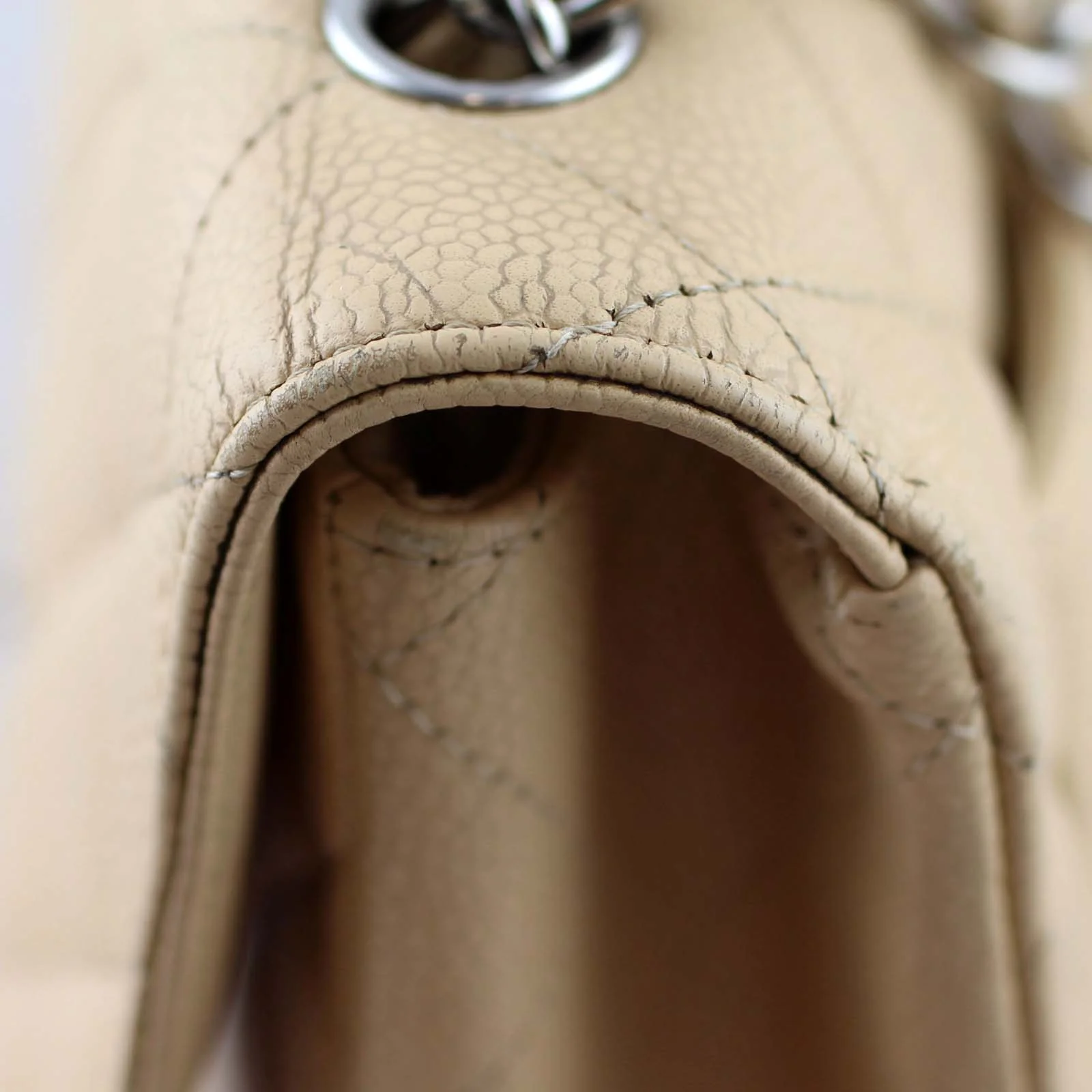 Chanel Classic Single Flap Jumbo | Beige 12 Series - Image 9