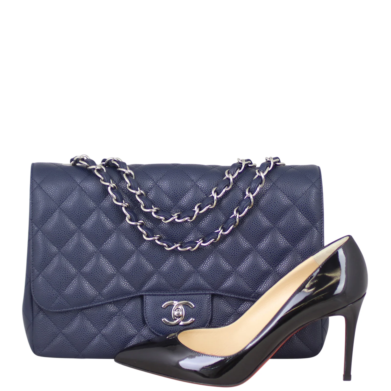 Chanel Classic Single Flap Jumbo | Navy Blue - Image 11