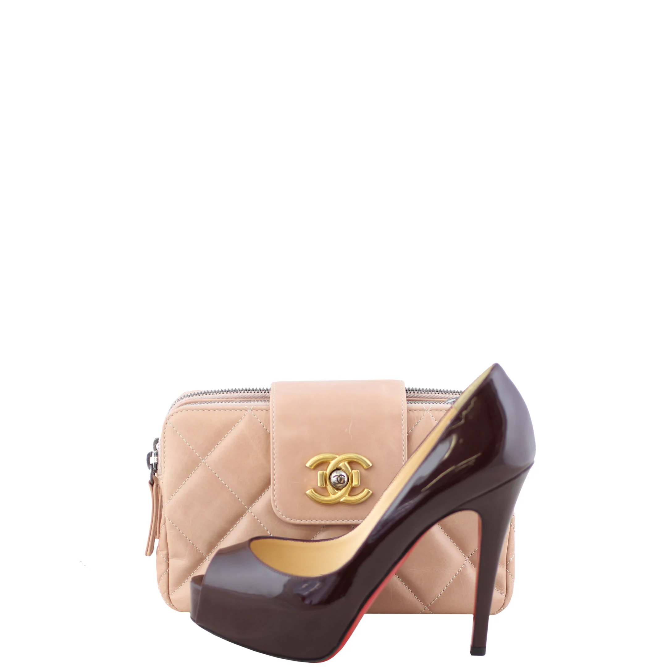 Chanel Double Zip Crossbody Bag - Image 11